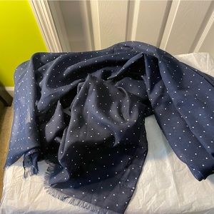 Navy Polka Dot Lightweight Scarf
